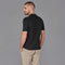 Mens Superfine Merino Silk Buttonless Polo Shirt Black-Polo Shirt-Paul James Knitwear-S-Urbanheer