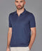 Mens Superfine Merino Silk Buttonless Polo Shirt Slate Blue-Polo Shirt-Paul James Knitwear-M-Urbanheer
