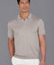 Mens Superfine Merino Silk Buttonless Polo Shirt Taupe-Polo Shirt-Paul James Knitwear-M-Urbanheer