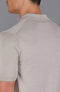 Mens Superfine Merino Silk Buttonless Polo Shirt Taupe-Polo Shirt-Paul James Knitwear-M-Urbanheer