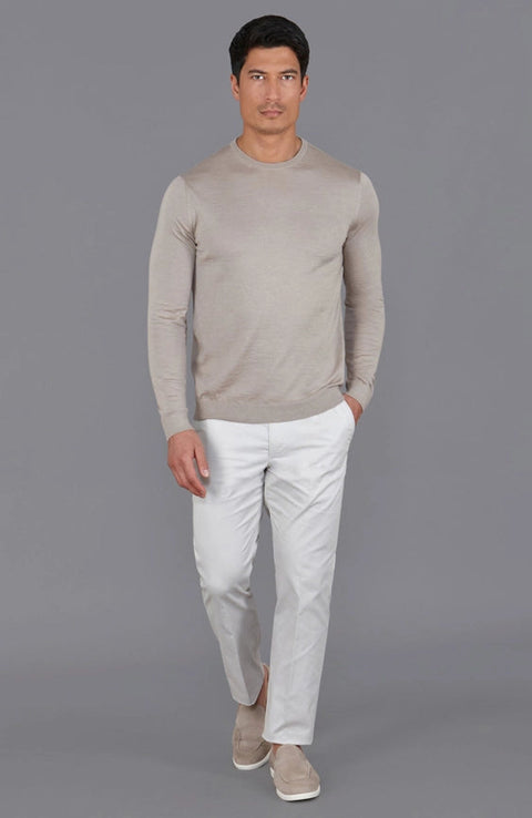 Mens Superfine Merino Silk Crew Neck Jumper-Jumper-Paul James Knitwear-M-Urbanheer