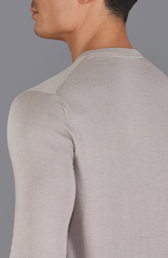 Mens Superfine Merino Silk Crew Neck Jumper-Jumper-Paul James Knitwear-M-Urbanheer