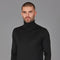 Mens Superfine Merino Silk Roll Neck Jumper Black-Jumper-Paul James Knitwear-S-Urbanheer