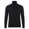 Mens Superfine Merino Silk Roll Neck Jumper Black-Jumper-Paul James Knitwear-S-Urbanheer