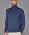 Mens Superfine Merino Silk Roll Neck Jumper Slate Blue-Jumper-Paul James Knitwear-S-Urbanheer