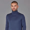 Mens Superfine Merino Silk Roll Neck Jumper Slate Blue-Jumper-Paul James Knitwear-S-Urbanheer