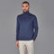 Mens Superfine Merino Silk Roll Neck Jumper Slate Blue-Jumper-Paul James Knitwear-S-Urbanheer
