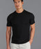 Mens Superfine Merino Wool Knitted T-Shirt Black-T-Shirt-Paul James Knitwear-M-Black-Urbanheer
