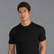 Mens Superfine Merino Wool Knitted T-Shirt Black-T-Shirt-Paul James Knitwear-M-Black-Urbanheer