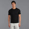 Mens Superfine Merino Wool Knitted T-Shirt Black-T-Shirt-Paul James Knitwear-S-Black-Urbanheer
