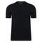 Mens Superfine Merino Wool Knitted T-Shirt Black-T-Shirt-Paul James Knitwear-S-Black-Urbanheer