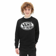 Men’s Sweatshirt without Hood Vans Off The Wall Black-Sports | Fitness > Sports material and equipment > Sports sweatshirts-Vans-S-Urbanheer