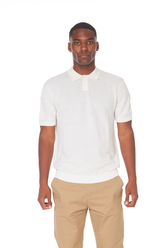 Men's Textured Polo Shirt ( S2300102) (Beige)-Shirt-Hawk's Bay-S-Urbanheer