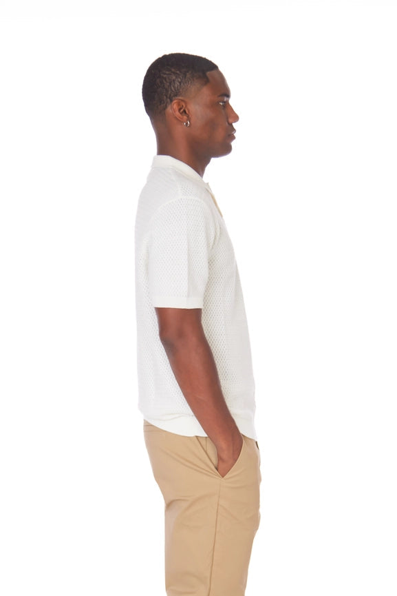 Men's Textured Polo Shirt ( S2300102) (Beige)-Shirt-Hawk's Bay-S-Urbanheer