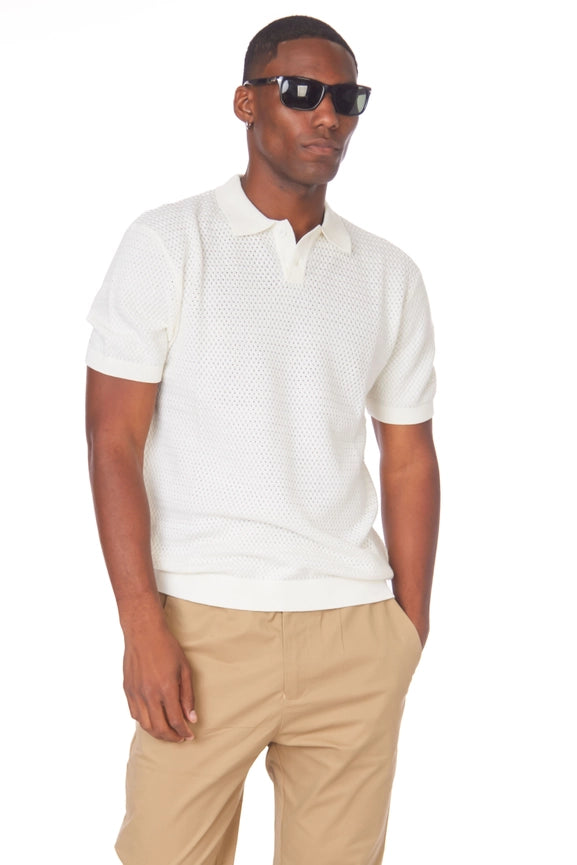 Men's Textured Polo Shirt ( S2300102) (Beige)-Shirt-Hawk's Bay-S-Urbanheer