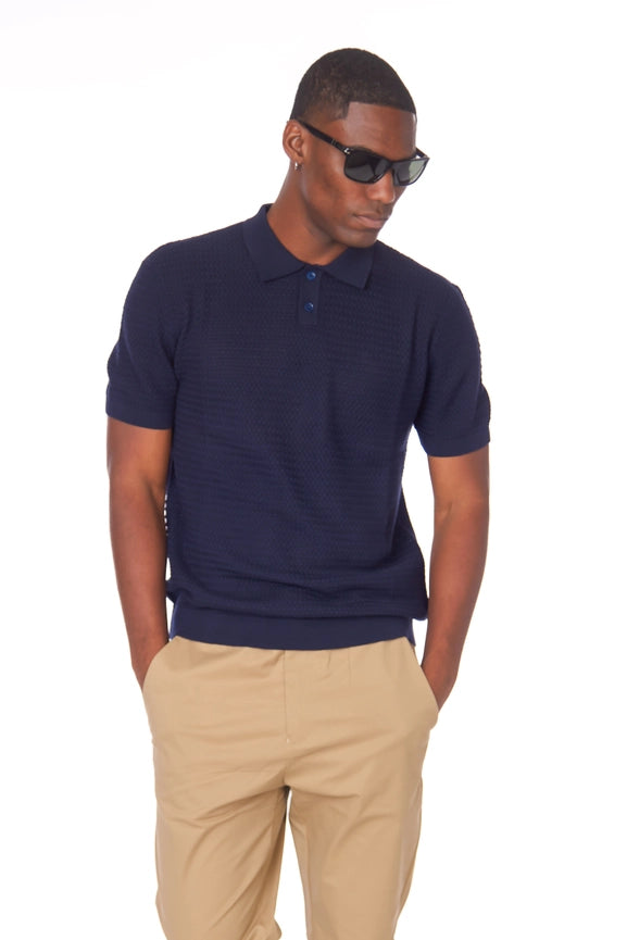 Men's Textured Polo Shirt (S2300102)-Shirt-Hawk's Bay-M-Urbanheer