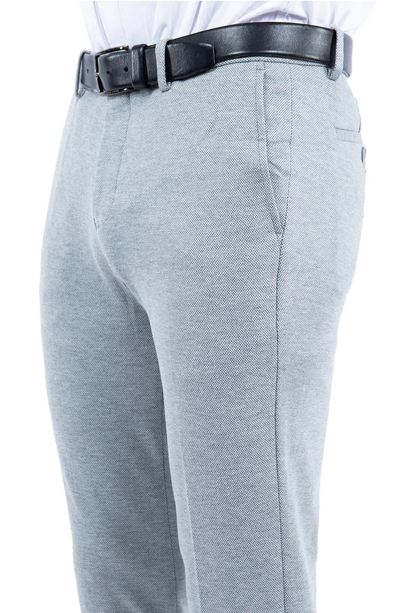 Mens Trousers Super Comfort Flex Dress Pants, Knit Grey-Pants-Suits America-28W-Gray-Urbanheer