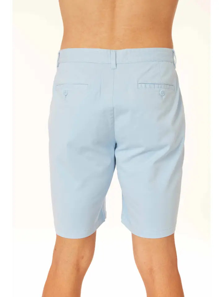 Men's Twill Summer Stretch 4 Pocket Chino Shorts Blue-Shorts-Hawk's Bay-30-HB-1012 Blue-Urbanheer