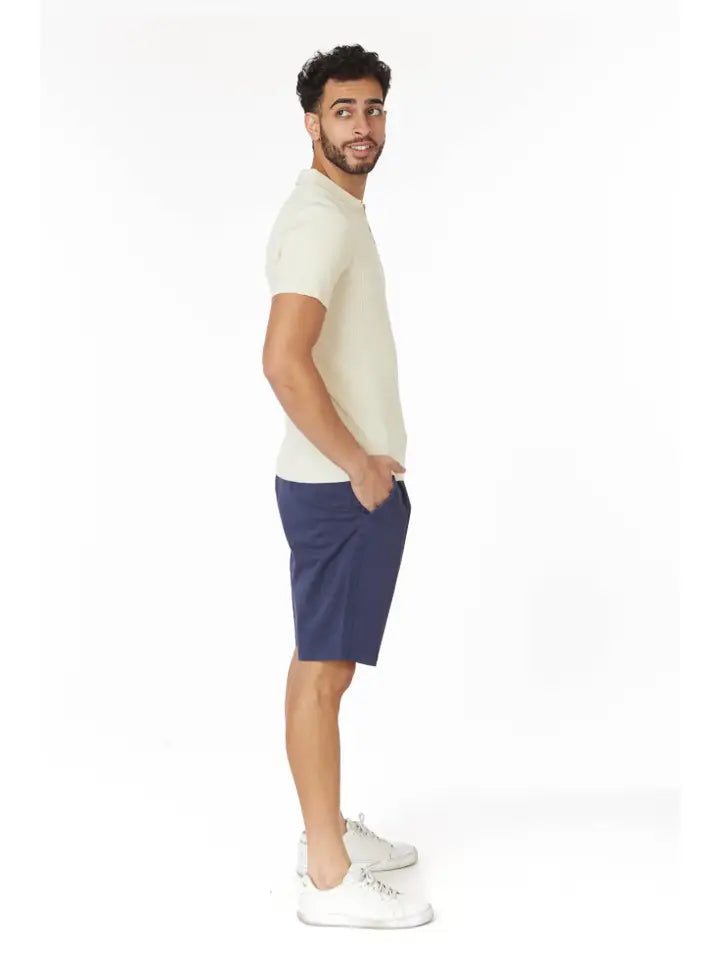 Men's Twill Summer Stretch 4 Pocket Chino Shorts New Navy-Shorts-Hawk's Bay-30-HB-1012 New Navy-Urbanheer