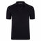 Mens Ultra Fine Cotton Buttonless Polo Shirt Black-Polo Shirt-Paul James Knitwear-L-Black-Urbanheer