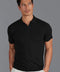 Mens Ultra Fine Cotton Buttonless Polo Shirt Black-Polo Shirt-Paul James Knitwear-L-Black-Urbanheer