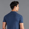 Mens Ultra Fine Cotton Buttonless Polo Shirt Blue Melange-Polo Shirt-Paul James Knitwear-S-Bluestone-Urbanheer