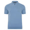 Mens Ultra Fine Cotton Buttonless Polo Shirt Bluestone-Polo Shirt-Paul James Knitwear-S-Bluestone-Urbanheer