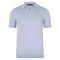 Mens Ultra Fine Cotton Buttonless Polo Shirt Chalk Blue-Polo Shirt-Paul James Knitwear-XXL-Chalk Blue-Urbanheer