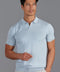 Mens Ultra Fine Cotton Buttonless Polo Shirt Chalk Blue-Polo Shirt-Paul James Knitwear-XXL-Chalk Blue-Urbanheer