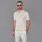 Mens Ultra Fine Cotton Buttonless Polo Shirt Ecru-Polo Shirt-Paul James Knitwear-S-Ecru-Urbanheer