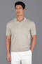 Mens Ultra Fine Cotton Buttonless Polo Shirt Fawn-Polo Shirt-Paul James Knitwear-S-Fawn-Urbanheer