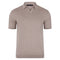 Mens Ultra Fine Cotton Buttonless Polo Shirt Fawn-Polo Shirt-Paul James Knitwear-S-Fawn-Urbanheer