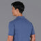 Mens Ultra Fine Cotton Buttonless Polo Shirt Indigo Blue-Polo Shirt-Paul James Knitwear-S-Indigo Blue-Urbanheer