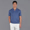 Mens Ultra Fine Cotton Buttonless Polo Shirt Indigo Blue-Polo Shirt-Paul James Knitwear-S-Indigo Blue-Urbanheer