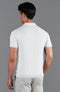 Mens Ultra Fine Cotton Buttonless Polo Shirt White-Polo Shirt-Paul James Knitwear-L-White-Urbanheer