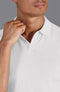 Mens Ultra Fine Cotton Buttonless Polo Shirt White-Polo Shirt-Paul James Knitwear-L-White-Urbanheer