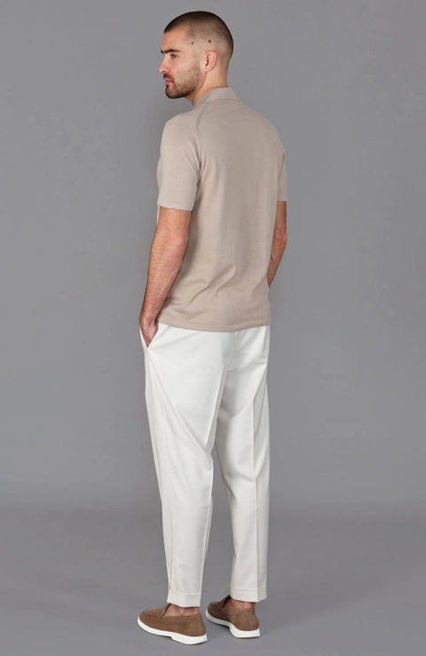 Mens Ultra Fine Cotton Cuban Collar Shirt-Shirts-Paul James Knitwear-S-Linen-Urbanheer