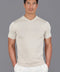 Mens Ultra Fine Cotton High V Neck Knitted T-Shirt Birch-T-Shirt-Paul James Knitwear-S-Birch-Urbanheer