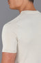 Mens Ultra Fine Cotton High V Neck Knitted T-Shirt Birch-T-Shirt-Paul James Knitwear-S-Birch-Urbanheer
