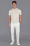 Mens Ultra Fine Cotton High V Neck Knitted T-Shirt Birch-T-Shirt-Paul James Knitwear-S-Birch-Urbanheer