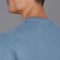 Mens Ultra Fine Cotton High V Neck Knitted T-Shirt Bluestone-T-Shirt-Paul James Knitwear-S-Bluestone-Urbanheer