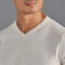 Mens Ultra Fine Cotton High V Neck Knitted T-Shirt Ecru-T-Shirt-Paul James Knitwear-S-Ecru-Urbanheer