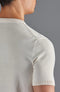 Mens Ultra Fine Cotton High V Neck Knitted T-Shirt Ecru-T-Shirt-Paul James Knitwear-S-Ecru-Urbanheer