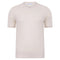 Mens Ultra Fine Cotton High V Neck Knitted T-Shirt Ecru-T-Shirt-Paul James Knitwear-S-Ecru-Urbanheer
