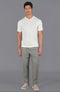 Mens Ultra Fine Cotton High V Neck Knitted T-Shirt Ecru-T-Shirt-Paul James Knitwear-S-Ecru-Urbanheer