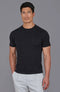 Mens Ultra Fine Cotton Knitted Pocket T-Shirt Black-T-Shirt-Paul James Knitwear-S-Black-Urbanheer