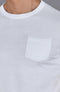 Mens Ultra Fine Cotton Knitted Pocket T-Shirt White-T-Shirt-Paul James Knitwear-S-White-Urbanheer