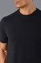 Mens Ultra Fine Cotton Knitted T-Shirt Black-T-Shirt-Paul James Knitwear-XS-Black-Urbanheer