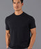 Mens Ultra Fine Cotton Knitted T-Shirt Black-T-Shirt-Paul James Knitwear-XS-Black-Urbanheer