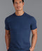 Mens Ultra Fine Cotton Knitted T-Shirt Blue Melange-T-Shirt-Paul James Knitwear-XS-Blue Melange-Urbanheer